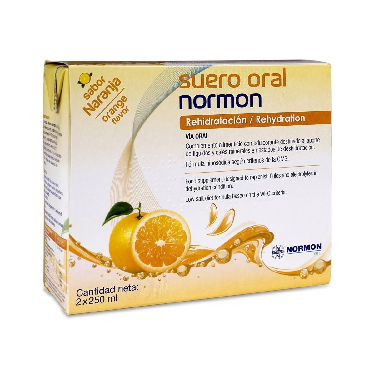suero oral naranja 2bricksx250 ml normon